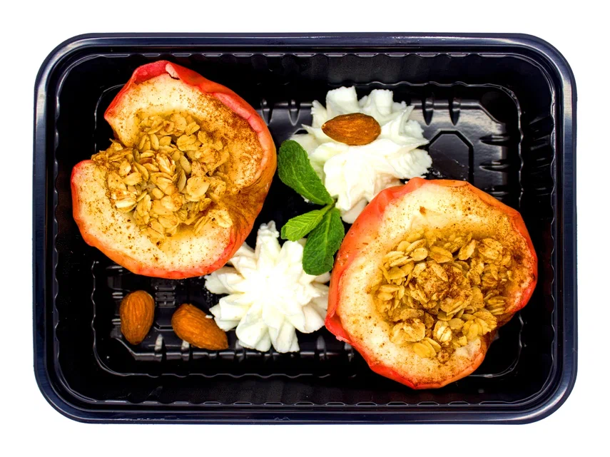 Baked Apples with Honey Oatmeal and Ricotta Cream
