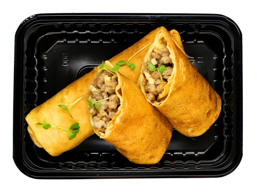 Grain Crepes with Turkey and Cheese