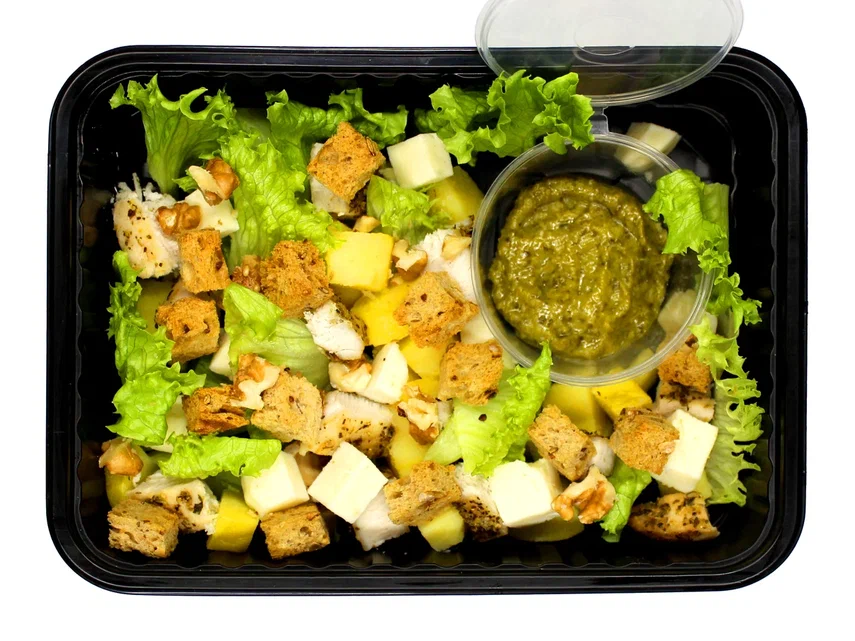 Hearty Salad with Armenian Brynza and Crispy Croutons