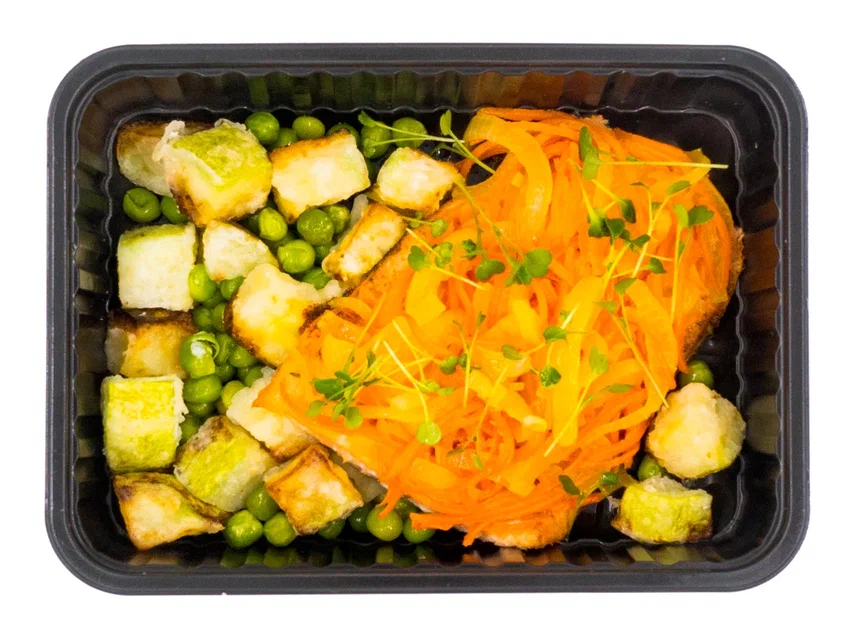 Slow-Braised Salmon with Roasted Vegetables