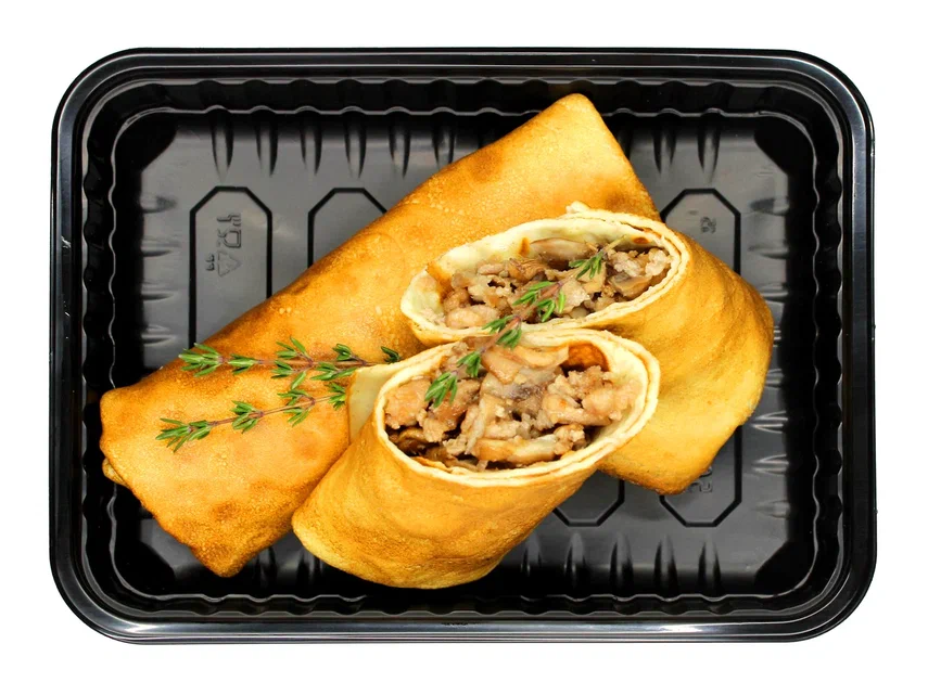 Stuffed Crêpes with Ground beef  & Mushrooms
