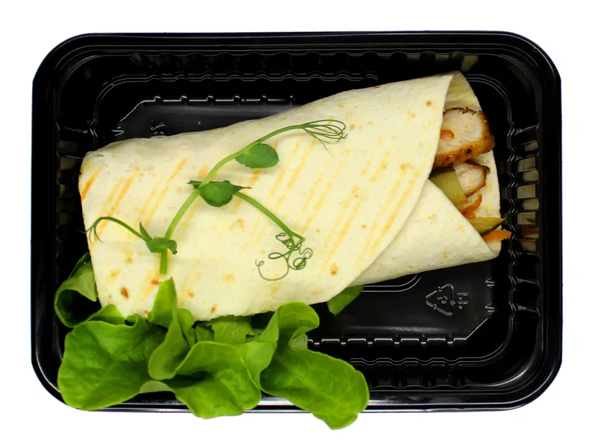 Grilled Chicken Tortilla with Spicy Carrot Slaw